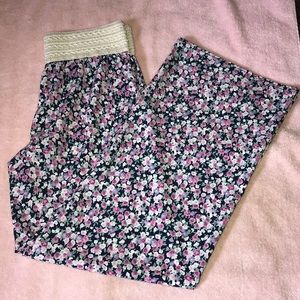 Medium Rise Floral Pants